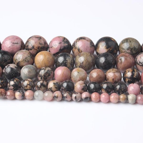 

other lingxiang natural jewelry 4/6/8/10/12mm rhodochrosite loose beads diy men's and women's bracelets necklaces accessories