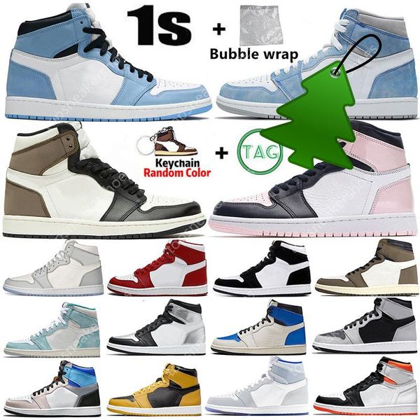 

2022 2022 new 1 1s mens basketball shoes atmosphere university blue shadow 2 .0 hyper royal twist fragment dark mocha bordeaux women sports, Black
