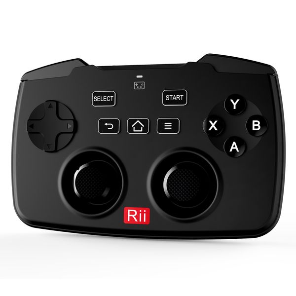 RII RK707 2.4GHz Wireless Game Controller Keyboard -Maus -Kombination mit Touchpad weißer Backbeleuchtung Turbo Vibration Funktion für Smart TV