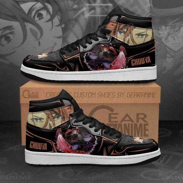 

chuuya nakahara sneakers bungou stray dogs anime shoes, Black