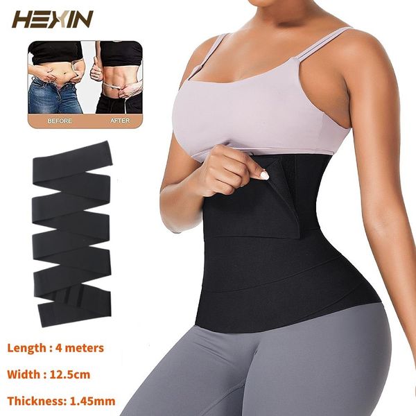 

snatch me up bandage wrap waist trainer shaperwear trimmer belt postpartum body shaper tummy corset stretch bands cincher, Black;white