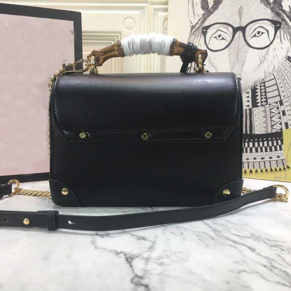 

bamboo luxury designer bag canvas flower fruit pattern metal lock flip handbag