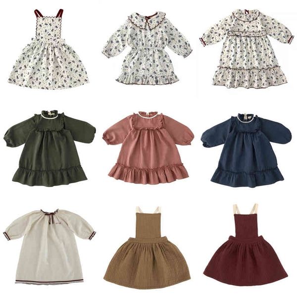 

liilu autumn winter kids dresses for girls cute long sleeve print princess dress baby child fashion outfits clothes 210329, Red;yellow