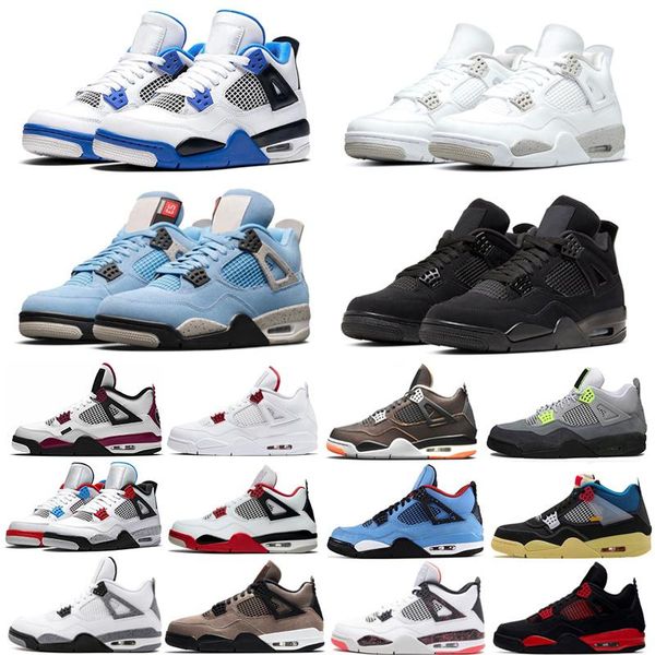 

designer training shoe university blue men 4 4s basketball shoes red metallic bred white oreo what the court purple black-cat cement mens tr