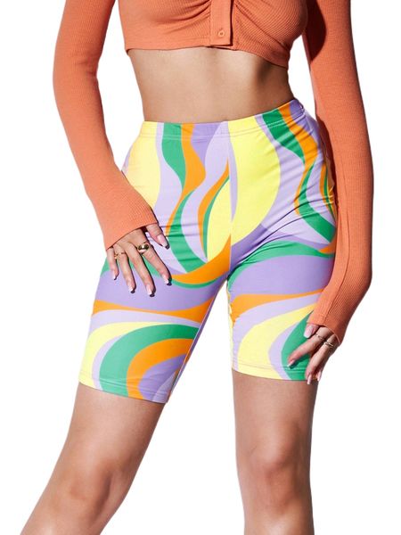 

colorblock biker shorts j4eg#, White;black