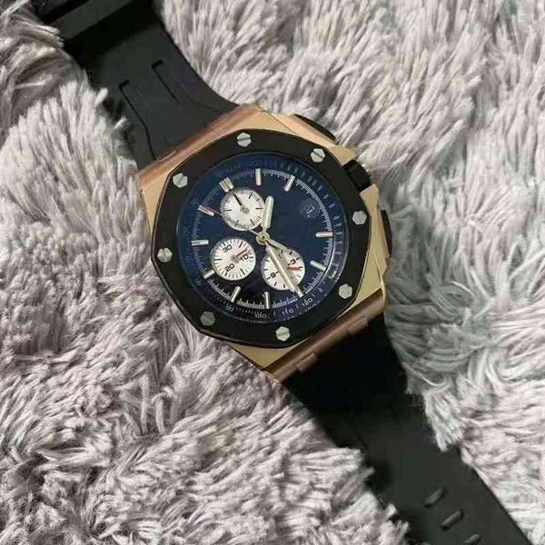 

oak series high-end atmospheric men's mechanical wristwatch, Slivery;brown