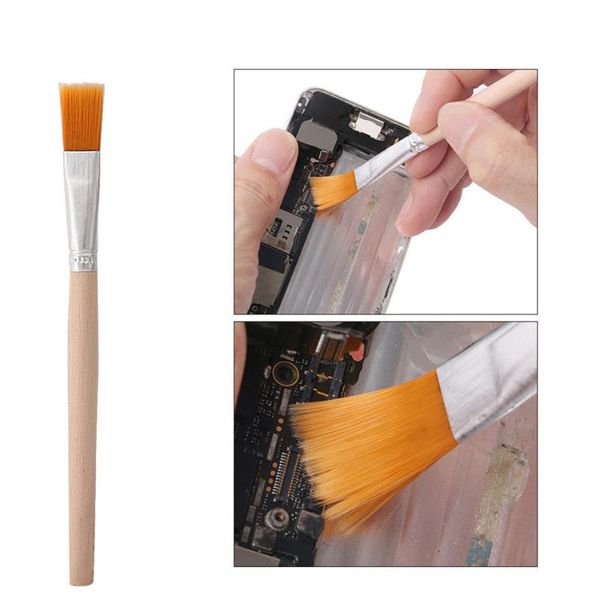 Ensembles d'outils à main professionnels, brosse de nettoyage de poussière douce avec manche en bois pour tablette de téléphone portable, ordinateur portable, réparation de PC, outils de nettoyage professionnels