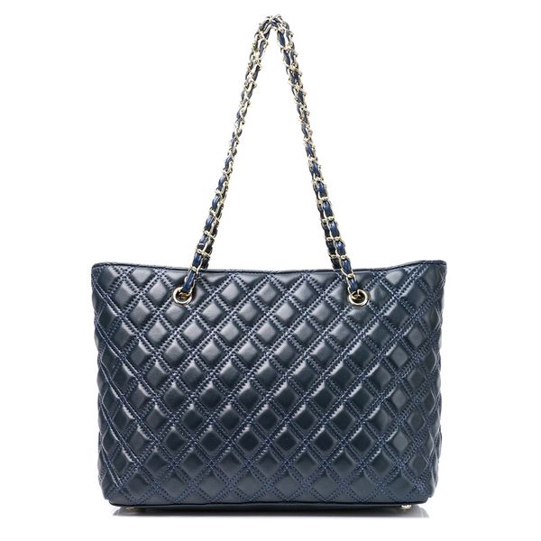 

women's bag classic genuine leather quilted chain large tote luxury shoulder purse shopper casual shopping bag