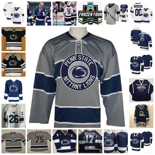 

xflsp 2022 college frozen four penn state nittany lions hockey jersey 10 christian sarlo 11 ryan kirwan 12 ben schoen 13 danny dzhaniyev 14, Black