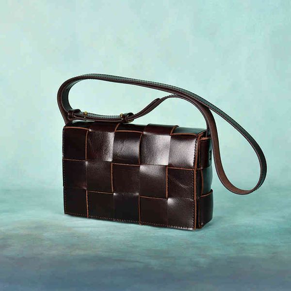 

bottegav 2022 venetas oil wax cow leather woven bag one shoulder messenger head women's bags euus