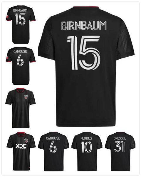 

mls 2022 2023 soccer washington dc united soccer jersey 16 perez 4 hines-ike 13 brillant 5 moreno 31 gressel canouse rooney football shirt k, Black;yellow