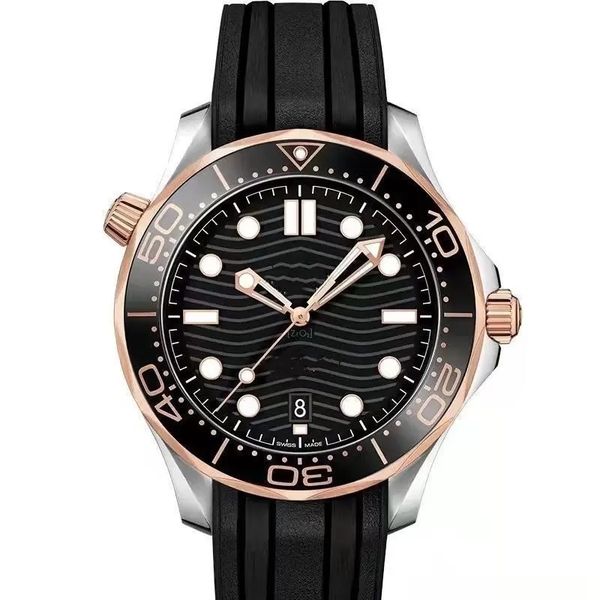 

life waterproof stainless steel wristwatch multiple colors 007 fashion mens watch automatic mechanical watches 43mm business wristwatches, Slivery;brown