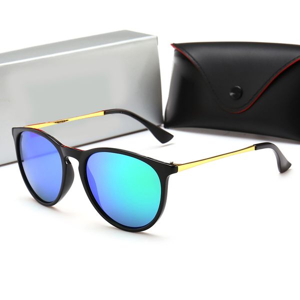 

4171 woman sunglasses for man with box fashion trend driver uv400 hd oval frame black green blue glass travel designer womens mens womans su, White;black