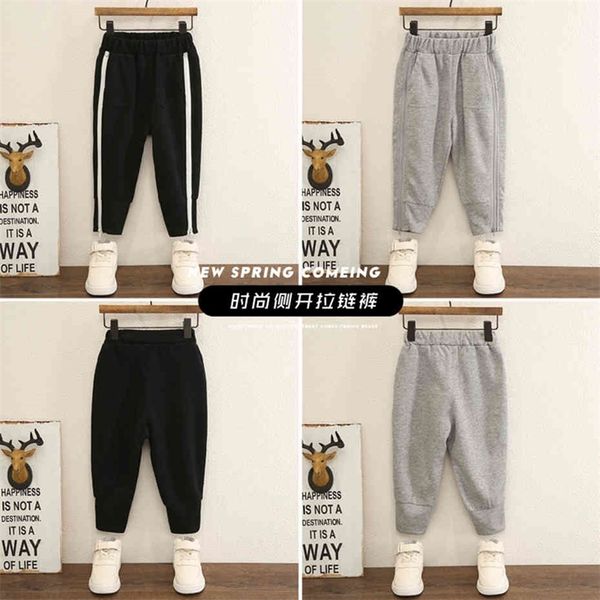 

baby girls pants fake zippers kids girls pants spring autumn kids pants casual style girl clothes 210412, Blue