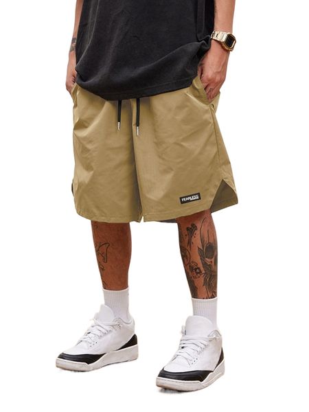 

men letter patch detail shorts r3xn#, White;black