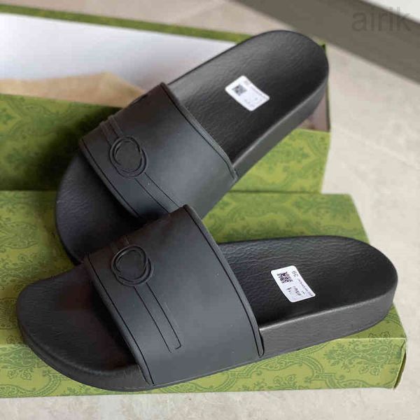 

2021 brand men women rubber slides sandal designer slippers summer fashion flower snake printed animal luxury casual shoes womens leather, Black