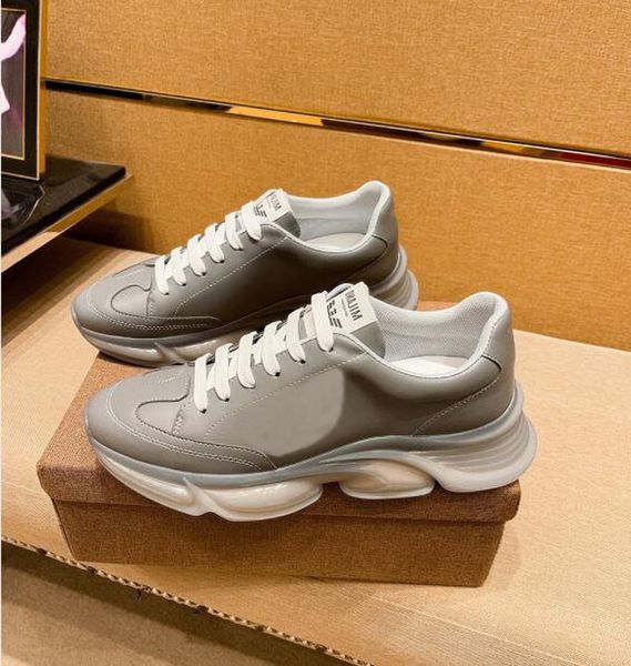 

fashion perfect dress shoes men thick bottoms running sneakers refined elastic band low leather lightweight design comfy striding fitness ca, Black