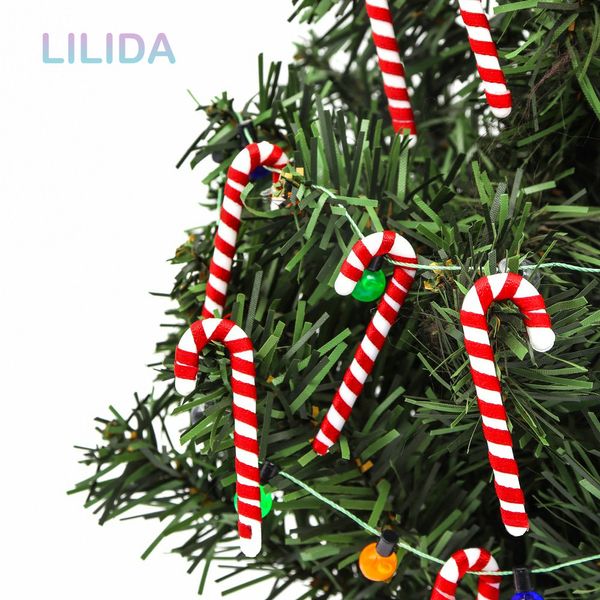 5cm Weihnachten Mini Candy Cane Dekoration Weihnachten Baum Anhänger Weihnachten Ornamente DIY Home Decor Neue Jahr Geschenk Navidad