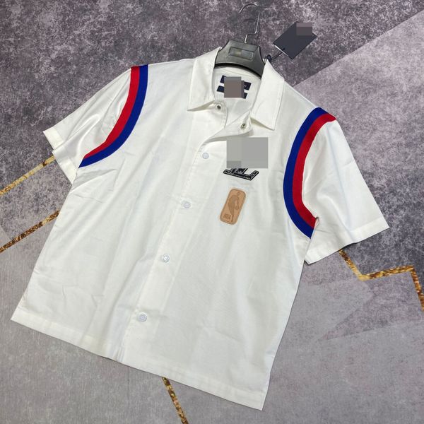 

men's casual shirts designer 2021 summer new men's shirt co branded couple loose cotton casual 6t5i, White;black