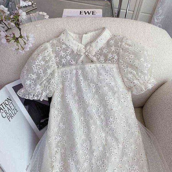 

dress o-neck collar short sleeve above knee length pullover solid designable fashion modern casual summer children girls g220518, Red;yellow