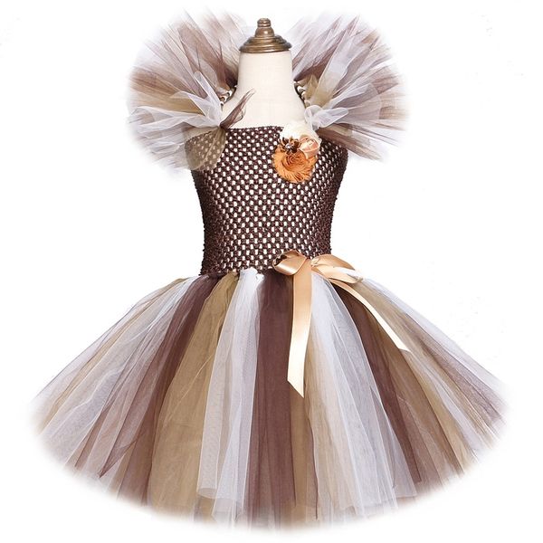 

brown animal dress lion children halloween costume for girls kids christmas dresses princess girl costumes 112 years 220618, Red;yellow