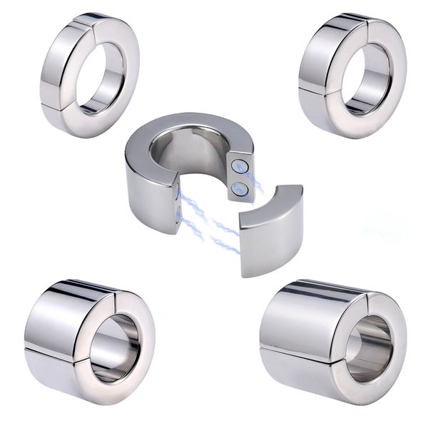 SM Sexy Toys Metal Penis Rongage Ring с съемным магнитным замком тяжелый член для мужчин, проводящих растягивающие мошонки интимные товары, красоты