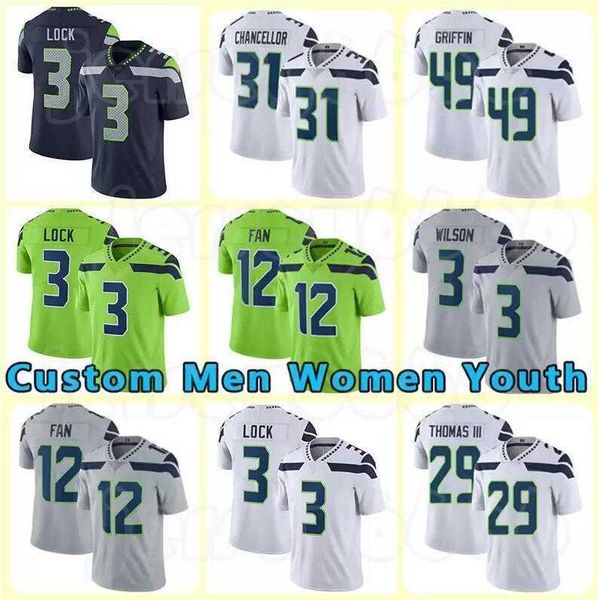 

SS Mens Women Youth Kids Team Player Game Jersey All Stitched Wholesale American Football Jerseys Sport Outdoors Athletic Apparel Wear Grey Embroidered 4XL, Color
