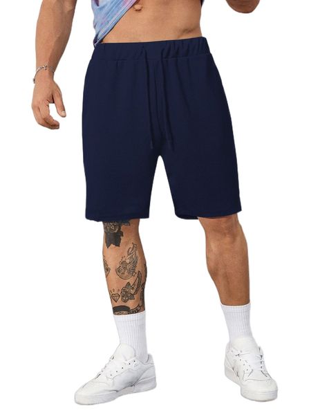 

men drawstring waist shorts b1zu#, White;black