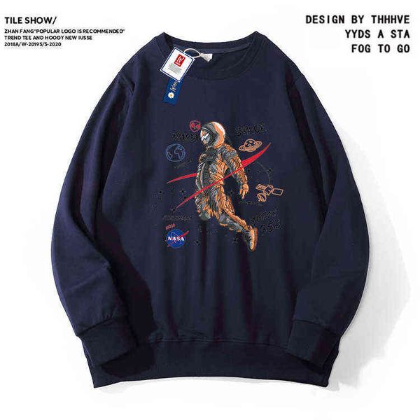 

hoodies sweatshirts designer hoodie nasa joint name sweater men's spring and autumn loose ins thin round neck fashion brand jacket, Black