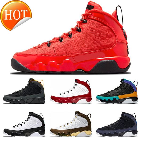 

9s chile red men basketball shoes 9 change the world melo crawfish bred university gold racer blue citrus dream it trainers sports sneakers, Black