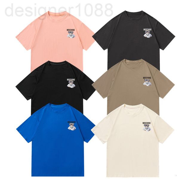 

men's t-shirts designer summer 2022 new small pattern korean loose eye bear print men's and women's short sleeve t-shirt ob2g, White;black