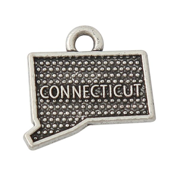 

wholesale american state of connecticut map charms alloy jewelry finding charms 15*16mm 50pcs aac1187, Bronze;silver