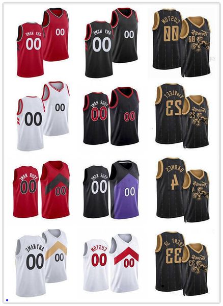 

75th custom jersey toronto''raptors''men women youth vince 15 carter tracy 1 mcgrady 14 svi mykhailiuk 18 yuta watanabe, Black;red
