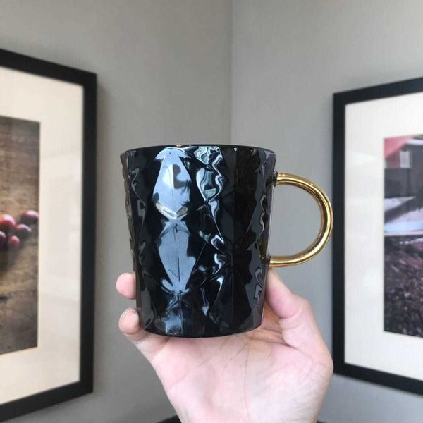 

2020 starbucks cup christmas black gold embossed mug ceramic water cup 296ml