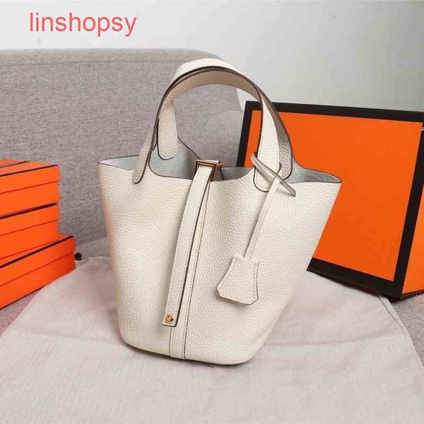 

herme bags picotinslocks bags 18 22 26cm h family vegetable basket female 2022 new leather bucket li