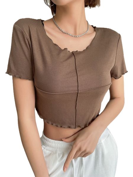 

dazy lettuce trim crop tee i7rf#, White
