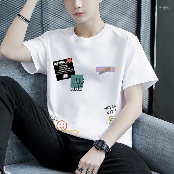 

men's t shirts casual summer cotton o-neck t-shirt outwear short sleeve tees large size m-4xl tshirt youth hip hop clothingmen's, White;black