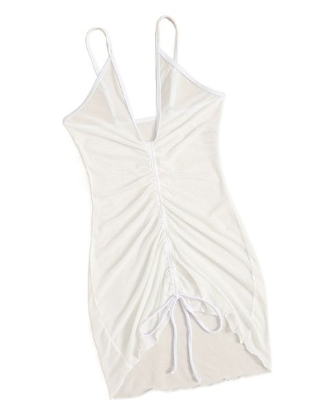 

plain drawstring cover up w32k#, White;black