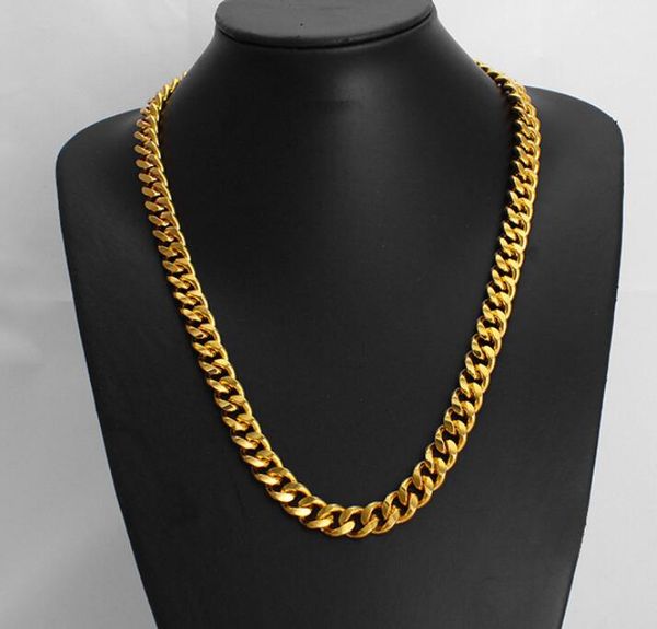 

18k necklaces hip hop men's gold plated necklaces 60cm, Silver