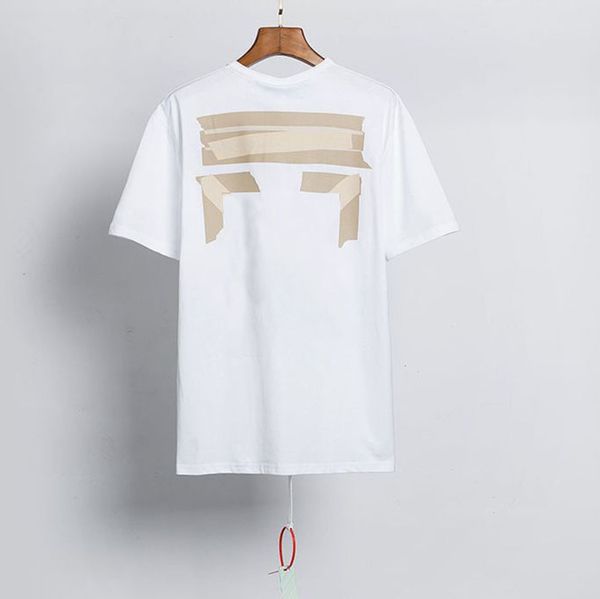 

mens loose summer t shirts fashion tees designers offs brands man women casual t-shirt luxury clothing letter arrow black white tshirts str, White;black