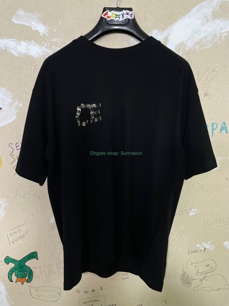 

2022 men's plus tees & polos with cotton printing and embroidery 100% replica of apparel european size -r54, Black;brown