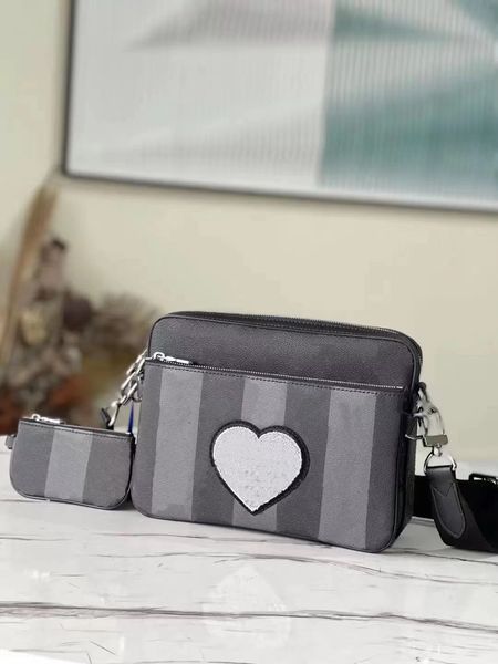 

2022classic shoulder bag trio messenger bag crossbody wallet ladies leather clutch