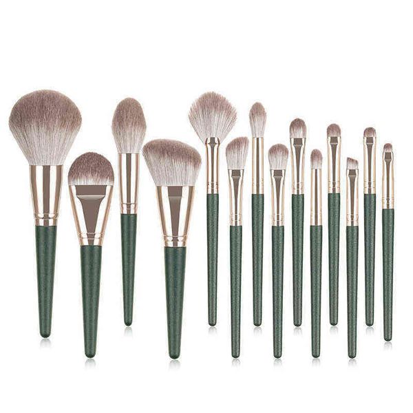 

makeup brushes 14pcs foundation powder blush eyeshadow concealer lip eye make up brush with bag cosmetics beauty tool 0311
