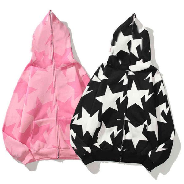 

newly design oems streetstyle cut sew full face zip up hoodie with zipper hood outside, Black