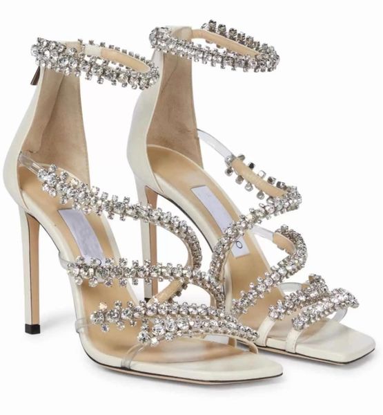 

romantic wedding bridal josefine sandals shoes women high heels strass strappy gladiator sandalias stiletto-heel dress evening walking sneak, Black