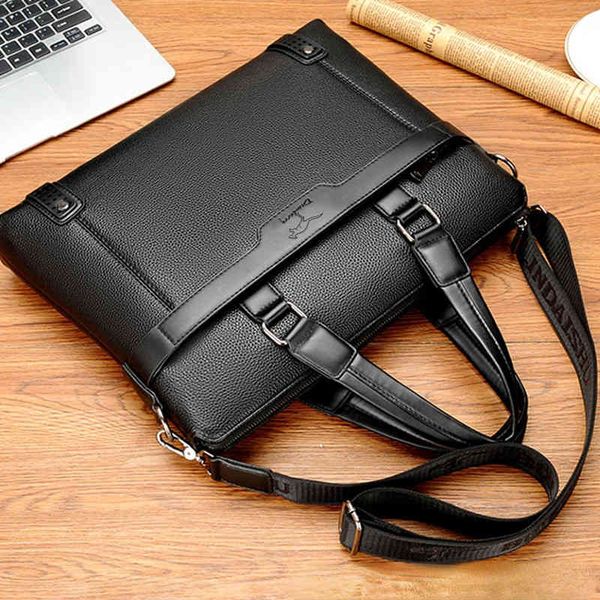 

brand business men's briefcase totes leather men laphandbags messenger bags for male 220616