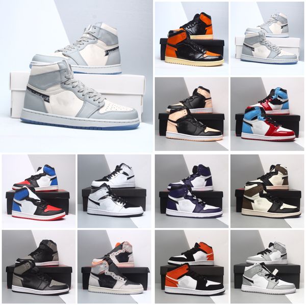 

designer 1 1s mens basketball shoes patent bred bordeaux university blue dark mocha chicago men sneakers twist hyper royal toe unc light smo