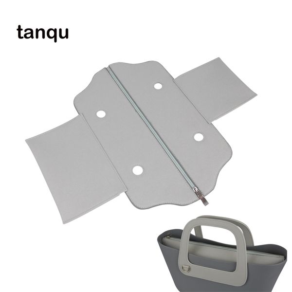 

tanqu pu leather classic mini zip street false inner lining insert for obag standard mini o bag women's handbag accessory 210302, Black