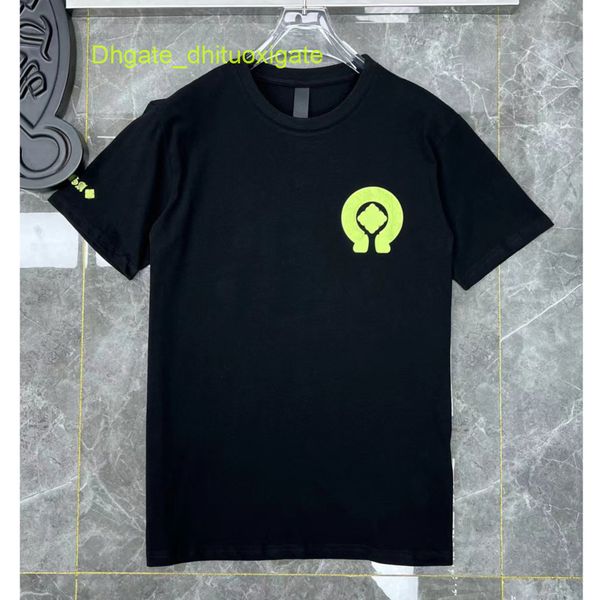 

men's ch designer t shirts brand man t-shirt summer women cross sanskrit luxury tees letter tshirts classic boy loose round neck shirt, White;black