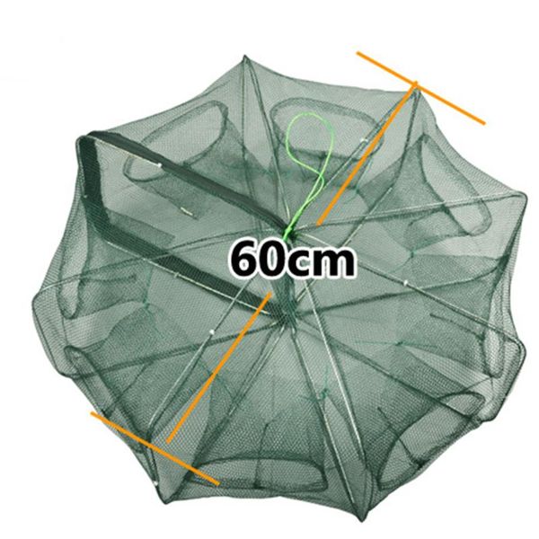 Angelzubehör, faltbar, für Köderguss, Netz, Fallennetz, tragbar, Landung, Garnelenkäfig für Fische, Hummer, Garnelen, Minnow, Krebse, Krabben, schwimmende Fische